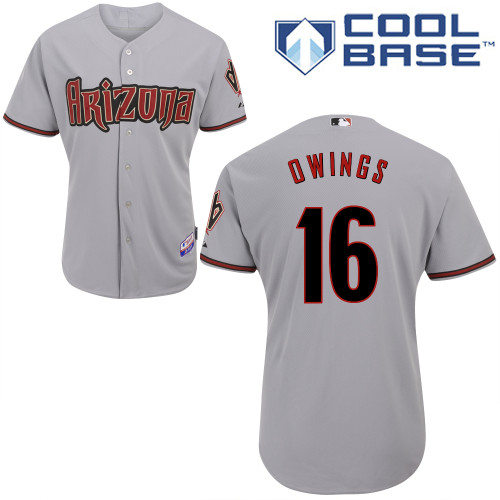 Chris Owings #16 Youth Baseball Jersey-Arizona Diamondbacks Authentic Road Gray Cool Base MLB Jersey